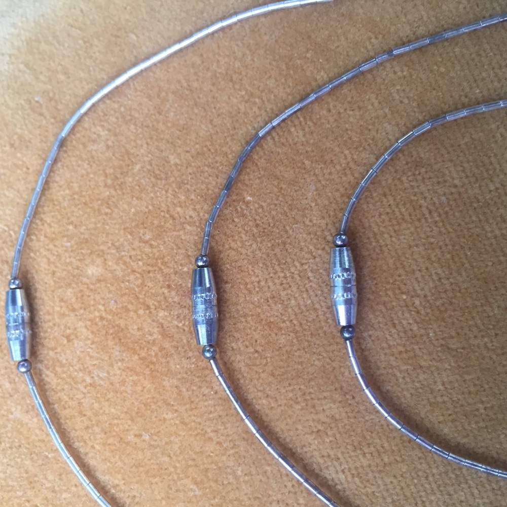 Sterling Liquid Silver Coral Necklaces Vintage Layering Seed Bead Set Boho - Picture 6 of 10